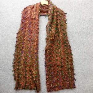 Randall Darwall Eyelash Scarf Silk‎ Wool Fiber Art to Wear Fall Handwoven 12x72